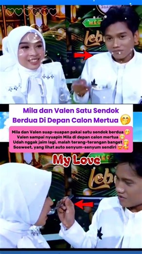 Suap-suapan satu sendok di depan calon mertua, makin kelihatan nggak jaim 🤭🥰 #milada7 #valenda7 #new
