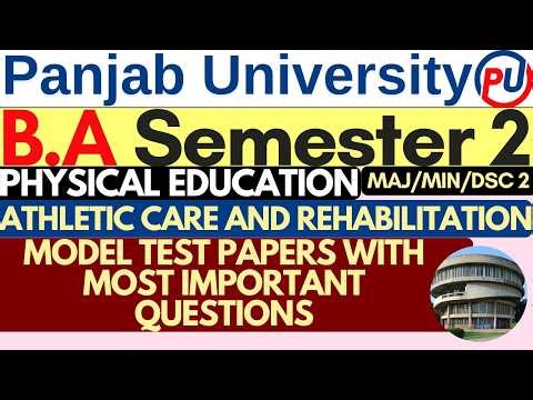 Athletic Care and Rehabilitation in Physical Education | BA Sem 2 Physical Education |