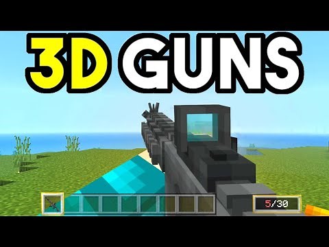 Realistic 3D GUNS ADDON For Minecraft Bedrock 1.20!