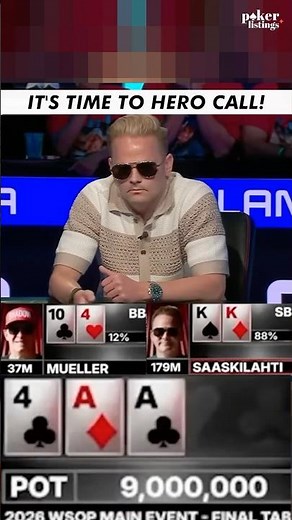 Craziest hero call of Main Event WSOP 2026😎#poker