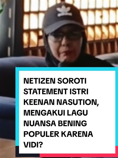 secara ga langsung mengakui dong kalo lagunya populer karna di nyanyiin vidi bukan suaminya😭🙏🏻 #vidialdiano #vidi #penyanyi #nuansabening #masalah