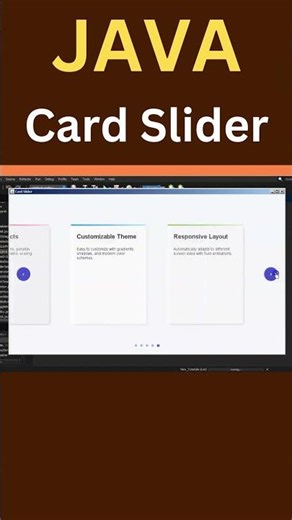 JAVA - How to Create a Card Slider With Animation