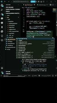 #coding how to create a flask app blueprint structure phase 2 of app_factory.py part 56