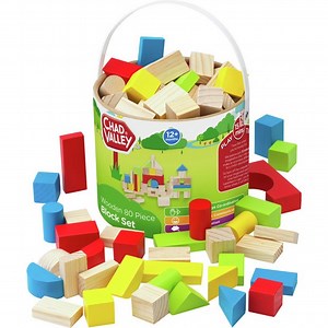 Buy Chad Valley PlaySmart Wooden Block Set - 80 Pieces | Wooden toys | Argos