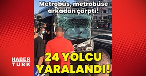 YARALILAR VAR! Son dakika: Metrobüs metrobüse çarptı: 24 yaralı! - VİDEO HABER! | Son dakika haberleri