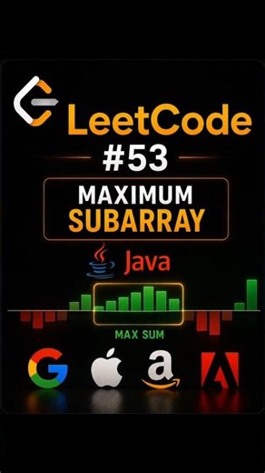 Maximum Subarray #coding #shorts