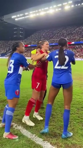 Female Players Clash on the Field! #Football #Shorts