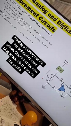 Launching a new Udemy course on isolated current sensing using operational amplifiers! 🚀 Perfect for enthusiasts in electronics, circuit design, and embedded systems. Dive into the world of analog circuits, precision measurement, and more! ⚡ Check out my latest blog post for details (link in bio). #ElectronicsEngineering #AnalogDesign #OperationalAmplifiers #CurrentSensing #CircuitDesign #EmbeddedSystems #UdemyCourse #STEMLearning #ElectronicsTutorials #EngineeringLife #IoT #TechEducation #Hard