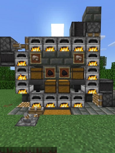 Minecraft Bedrock Automatic Furnace Tutorial