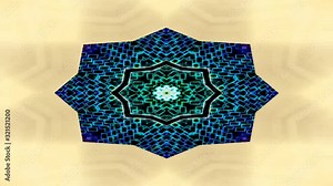 video kaleidoscope with smooth patterns of rotating flowers in full color