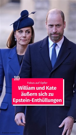 FUNKE on Instagram: "Prinz William und Prinzessin Kate haben sich erstmals zum Epstein-Skandal geäußert. Sie seien „zutiefst besorgt“ über die jüngsten Enthüllungen, sagte ein Sprecher des Kensington-Palastes. Das berichtet „BBC“. Es ist das erste Statement des royalen Paares zum Missbrauchsskandal, in den mit Andrew Mountbatten-Windsor auch ein Mitglied der königlichen Familie tief verstrickt sein könnte. In ihrer ersten öffentlichen Stellungnahme erklärte der Sprecher, Prinz William und Prinze