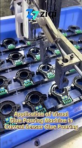 Application of Visual Glue Pouring Machine in Current Sensor Glue Pouring