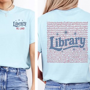 Comfort Colors Library Teacher Shirt Specials Team Group Matching Back to School Tshirt Custom Librarian First Day Personalized Library Gift - Etsy