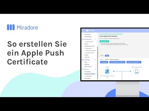 So erstellen Sie ein Apple Push Certificate | Miradore MDM-Anleitungen