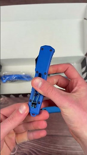 Checking out this massive blue mystery knife collection 🔥🔪