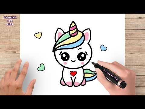 How to Draw a Cute Unicorn Simple & Easy for Kids