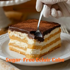 22K views · 176 reactions | Sugar-Free Eclair Cake ☁️ Soft layered...