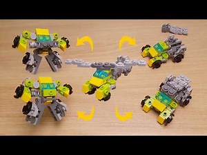 Mini LEGO brick triple changer transformer robot - Triple Mecha! #LEGO #MOC #righterjet
