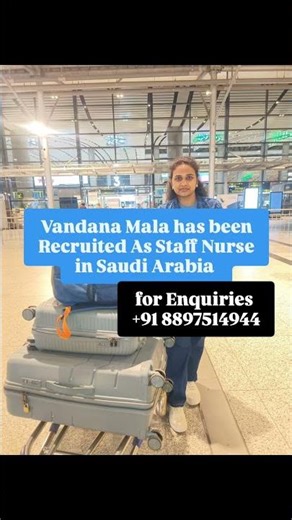 Vandana Mala has been recruited as Staff Nurse in Saudi Arabia | female Nurses for Saudi Arabia