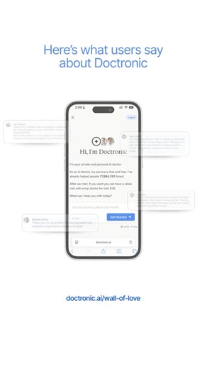 Every day, people turn to Doctronic with questions, symptoms, and worries they can’t ignore. And every day, we’re reminded why we do what we do. Whether it’s helping someone understand possible causes for how they feel, providing evidence-based guidance they can bring to their doctor, or connecting them to a licensed physician for just $39, these experiences show what Doctronic is built for: fast, private, judgment-free support. Scroll through the voices of real users who found clarity when they