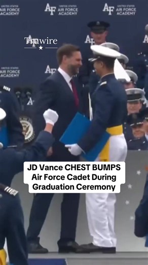 JD Vance CHEST BUMPS Air Force Cadet During Graduation Ceremony | graduation