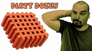 Dirty Dozen is made up of 12 identical interlocking pieces. This hefty puzzle is a challenge to solve, requiring 23 moves to fully reassemble. Original design by Jerry Loo and part of the Puzzle Master metal collection. | Puzzle Master Inc. | Facebook