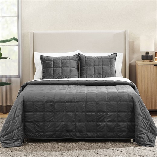 Member's Mark 3-Piece Velvet Box Quilt Set, Assorted Sizes - Samsclub.com