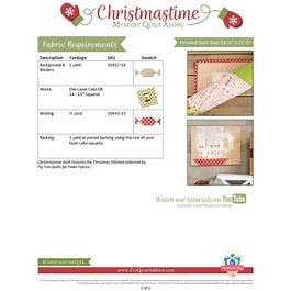 Christmastime Mystery Quilt Along Complete Quilt Pattern | Free PDF Fat Quarter Shop Exclusive