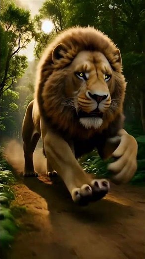 🦁 Epic Lion Turns Into Hulk Mid-Run in Jungle! | Incredible AI Transformation #actionshort #hulkai