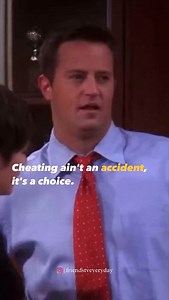 Originally, in the script, Chandler was supposed to cheat on Monica, but Matthew Perry made it very clear that Chandler would never do that to her.♥️ | Friends Tv Every Day