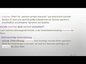 Die wichtigsten Unterschiede zwischen varchar und nvarchar in SQL Server verstehen