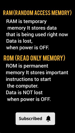 what is RAM and ROM?🤔|easy to understand for students#viral #phone #computer #windows #trending