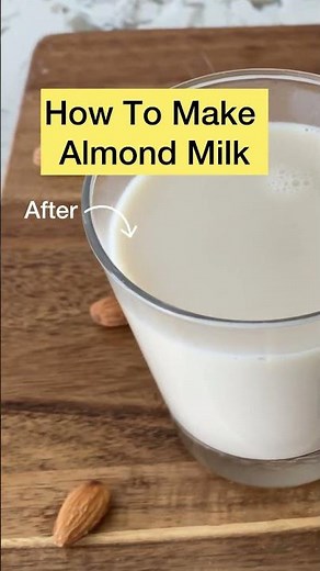 almonds TO milk 😱 How To Make Almond Milk #almondmilk #vegan #plantbased
