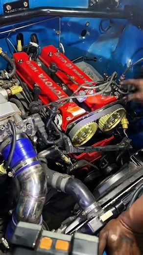 Toyota 4AGE Engine Tuning Timing Set Using a Timing Light #engine #engineer #4age #toyota