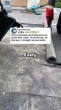 Every Christmas my family puts me at the kids' table. I'm thirty-two. So this year, I brought my own