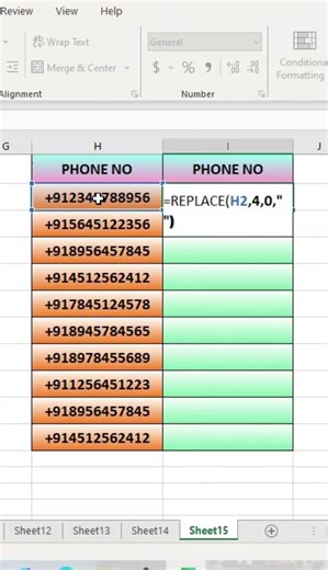 Remove country code in any mobile number in Excel 💞👍🙏 #excel #exceltip