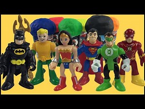 Imaginext Batman Superheroes Justice League Play Doh Kinder Surprise Eggs Legos KevsToyFun