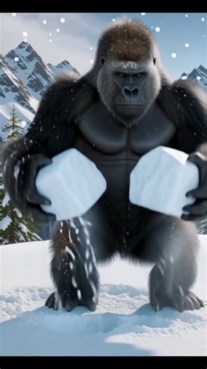 Farmer & Gorilla Build Snow House vs Godzilla Dragon🔥 | Epic Story #shorts