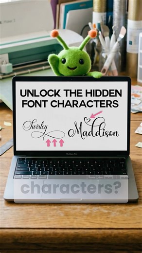 POV: You just discovered hidden swirls inside your font 😍 Most fonts have secret characters you’re not even using 👀 Here’s how to unlock them and instantly upgrade your designs ✨ Find stunning fonts on Creative Fabrica — link in bio. #DesignTok #FontTok #GraphicDesignTips #CreativeTips #SmallBusinessOwner #CraftTok #Typography