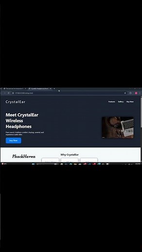 A product landing page using HTML & Css, #html #webdevelopment #css #ytshorts