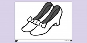 Ruby Slippers Colouring Sheet