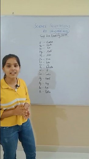 Trick to remember Reactivity series of Metals/ Nuway Science Coaching