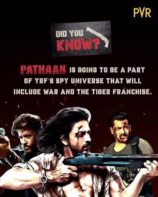 4.7K views · 518 reactions | #Pathaan is all set to knock down the big screen with ultimate action! It is going to be a part of YRF’s Spy Universe, which includes movies like War and the Tiger franchise. Pathaan, releasing on 25th Jan’23 at a #PVR near you! Book now: https://cutt.ly/BZYqlf5 . . . #PathaanMovie #SRK #ShahrukhKhan #DeepikaPadukone #JohnAbraham #YRF #PathaanTrivia #Trivia | PVR CINEMAS | Facebook