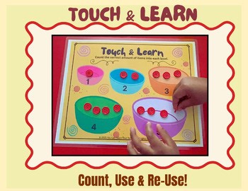 Counting Bowls Mat 1-5 – Touch & Learn Activity Mat Preschool Kindergarten