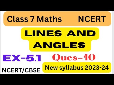 Ex-5.1 Q.10 - Class7 Maths chapter 5 Lines And Angles Exercise 5.1 Q10 - New Book -New Syllabus 2023