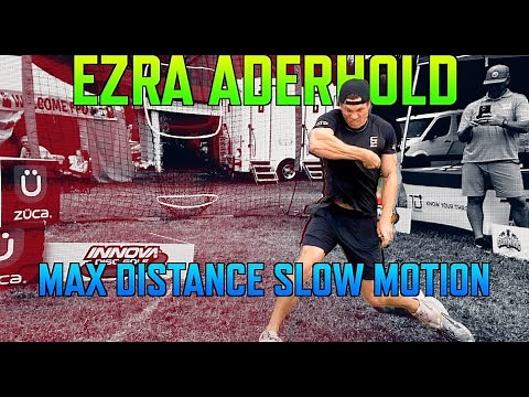 Ezra Aderhold Max Distance Slow Motion Disc Golf Drive 4k