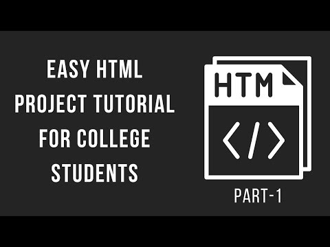 "Creating a Home Page: Easy HTML Project Tutorial for College Students | Step-by-Step Guide"