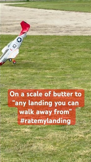 A rough landing with my FMS p-51 mustang #rate my landing