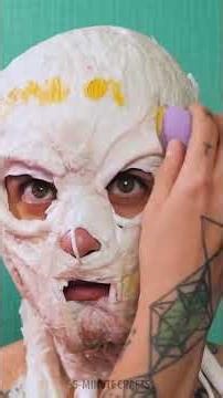 Amazing Vecna Cosplay Makeup in Minutes 👹 #cosplay #strangerthings #vecna #makeuptransformation