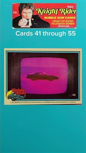 1982 Donruss Night rider trading cards #donruss #1982 #nostalgia David Hasselhoff cards 41 to 55